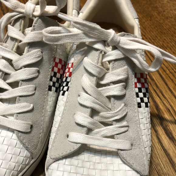 Bernie Mev White and Red Checkered Shoes - Picture 3 of 7